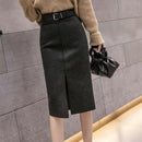 Winter Winter Skirts 2021 Fall Winter Elegant Korean Skirt High Waist Casual Office Ladies Skirt Plus Size Clothes Bottoms