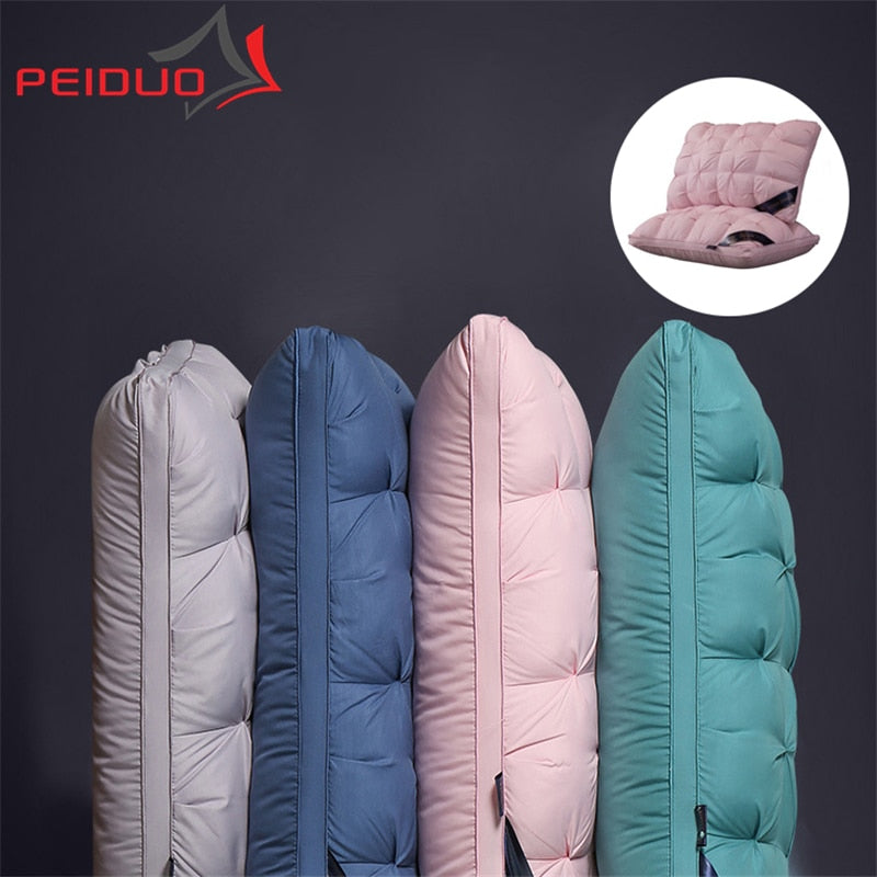 PEIDUO Fluffy Plaid Sleeping Pillow Come Back Home Decorative Pillows Massage Orthopedic Pillow for Hotel Home Beding pillow