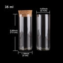 15ml/25ml/30ml/35ml/40ml/45ml/50ml/55ml/60ml/80ml/100ml Small Glass Test Tube with Cork Stopper Bottles Jars Vials 24 pieces