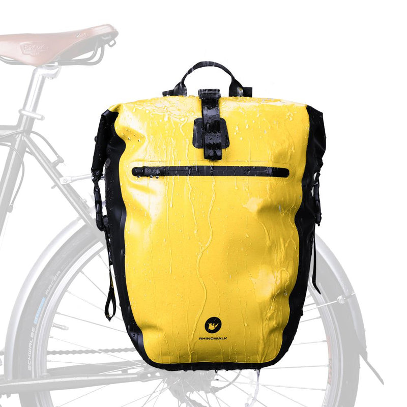 Rhinowalk Bicycle bag&amp;Pannier 100% Fully Waterproof 27L Big Bike Bag capacity Multifunctional Rear Rack Pannier Bag Cycling Bags