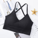 Women Cross Strap Sports Bra Push Up Sport Bra Top Yoga Gym Crop Top Brassiere Femme Fitness Top Sport Bh Breathable Bra