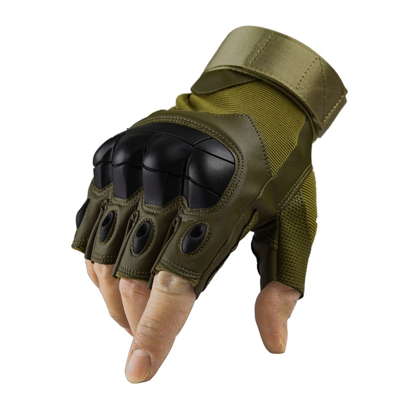 Guantes tácticos militares para hombres, nudillos duros, ejército, Paintball, Airsoft, disparar, combate, antideslizantes, guantes de motocicleta, pantalla táctil sin dedos