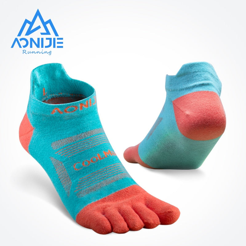 3 Pairs AONIJIE E4801 E4802 Ultra Run Low Cut Athletic Five Toe Socks Quarter Socks Toesocks For Running Marathon Race Trail