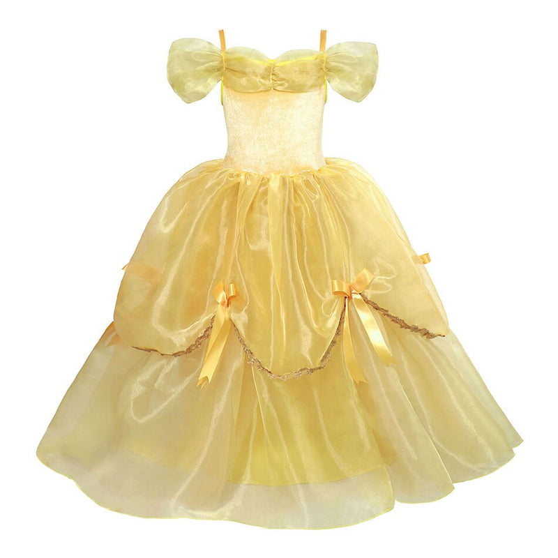 New 2022 For Girls Belle Princess Party Dress The Beauty And The Beast Cosplay Costumes Kids Birthday Carnival Fancy Vestidos
