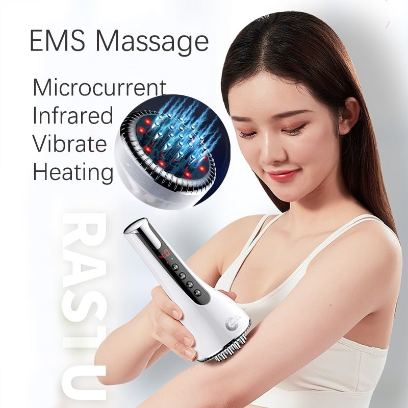 Masajeador adelgazante corporal EMS, terapia de vibración infrarroja galvánica, calentamiento por raspado, quemador de grasa anticelulitis, modelador de belleza Guasha