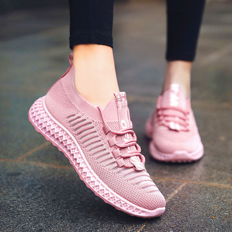 Casual Sneakers For Women Mesh Platform Breathable White Sport Sneaker Ladies Trainers Female Sock Sneakers Yellow Female Shoes