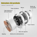 FUSIYU Mini heater, low-power electric radiator, energy saving, overheating protection and anti-roll system, Mini office and children heater, white, 800W