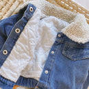 2022 New Spring Winter Kids Denim Jacket Baby Boys Girls Warm Coat Fashion Children Outerwear Toddler Baby Clothes