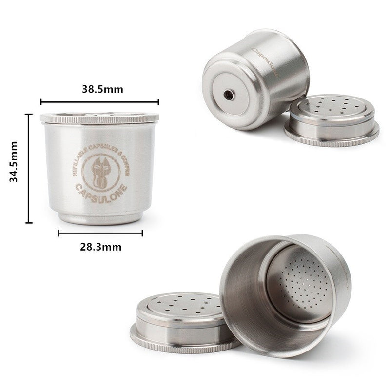 Capsulone/fit for illy coffee Machine maker/STAINLESS STEEL Metal Refillable Reusable capsule fit for illy cafe capsule pod