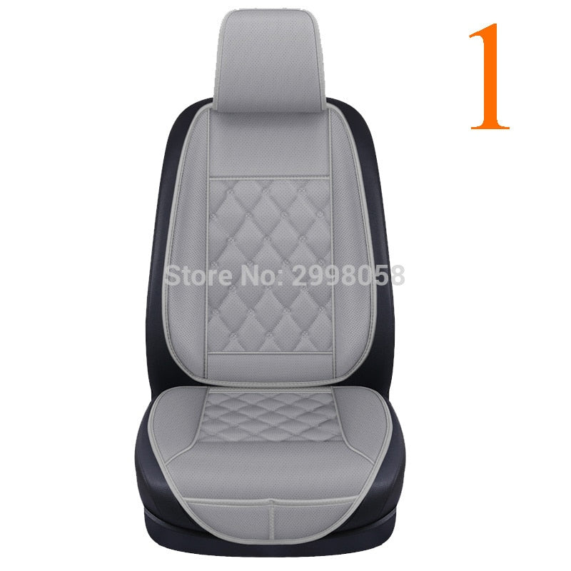 Funda protectora de cuero impermeable para asiento de coche, alfombrilla protectora Universal para asiento delantero, transpirable, para coche, furgoneta, cojín para asiento de coche