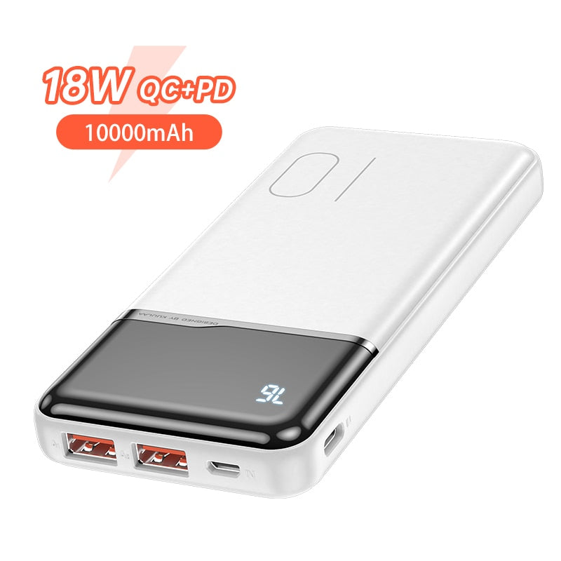 KUULAA 10000mAh Power Bank Portable Charger Power Bank 10000 mAh Fast Charging External Battery Phone Charger For Xiaomi IPhone