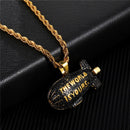Black Airship Pendant Necklace New Arrival Bling Cubic Zirconia Hip Hop Jewelry For Men Women Gifts