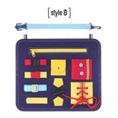 Kids Montessori Toys Baby Busy Board Buckle Training Essential Educational Sensory Board For Toddlers Ntelligence Developing
