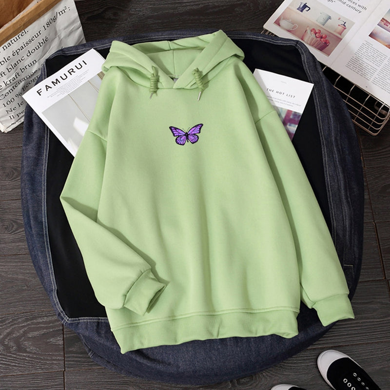 Sudaderas con capucha de mariposa para mujer