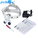 Dental Binocular Loupes 3.5X 280-380mm 5W Headband Mounted with LED Headlight Dentist Magnification