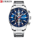 CURREN Man Watches Luxury Sporty Chronograph Wristwatches for Men Quartz Stainless Steel Band Clock Luminous Hands