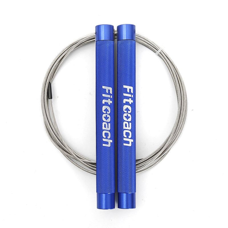 Fitcoach Speed ​​Jump Rope Cuerda de saltar de aluminio ajustable para fitness, ejercicio de resistencia, entrenamiento de intensidad