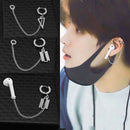 Edelstahl-Ohrringe Anti-verlorener Ohrclip Drahtlose Bluetooth-Kopfhörerhalter Zubehör Frauen Männer Ohrringe für Airpods