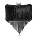 GLOIG Fashion women tassel evening bags diamonds beaded clutch wedding purse shoulder party laides case purse