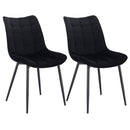 WOLTU 2PCs/set Dining Chairs Faux Leather/Fabric/Velvet/Linen Kitchen Chair Upholstered Seat Stable Metal Legs Kitchen Furniture