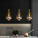 Bedroom bedside Pendant lights Modern luxury Copper Crystal Kitchen Restaurant Island Lighting Dining room Suspension luminaire