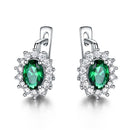 UMCHO Solid 925 Sterling Silver Gemstone Clip Earrings for Women Blue Sapphire Fine Jewelry Wedding Engagement Valentine&