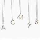 ANDYWEN 925 Sterling Silver 26 Letters Gold Initial  A B Pendant Necklace Thin Long Chain Adjustable Mini P G CZ Jewelry