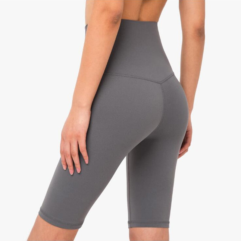 Vnazvnasi 2023 Woman High Waist Energy Yoga Shorts Seamless Hip-up Tight Elastic Sport Short-pants Summer Gym Fitness leggings