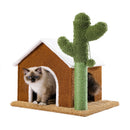 Cactus Cat Tree Cat Tower con Sisal Scratching Post Board para gatos de interior Cat Condo Kitty Play House con Perch Basket Toy