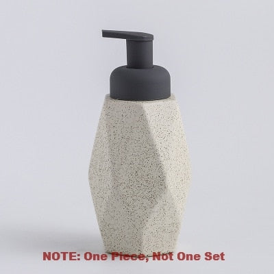 Nordic Soap Dispenser Ceramic Shower Gel Bottling Foam Emulsion Press Bottles Hand Liquid Soap Hotel Toilet Bathroom Accessories