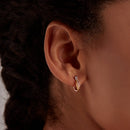 WOSTU New Arrival 100% 925 Sterling Silver Bicolor Earrings For Women Making Fashion Jewelry 2019 New Earrings CQE719