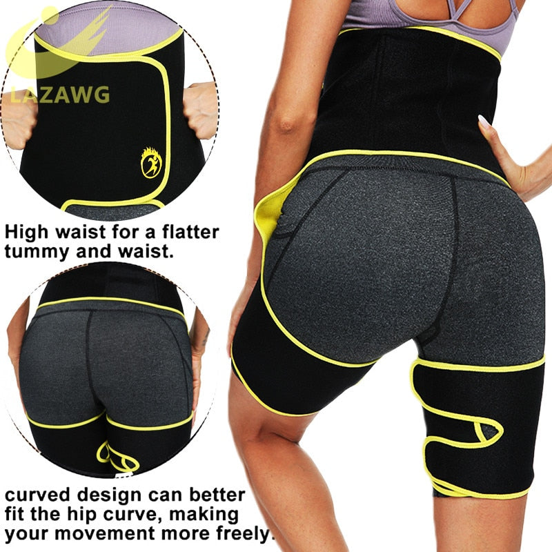 LAZAWG Waist Trainer Shaping Neoprene Thigh Shaper High Waist Ultra Light Thigh Trimmer Butt Lifter Weight Loss Workout Fitness