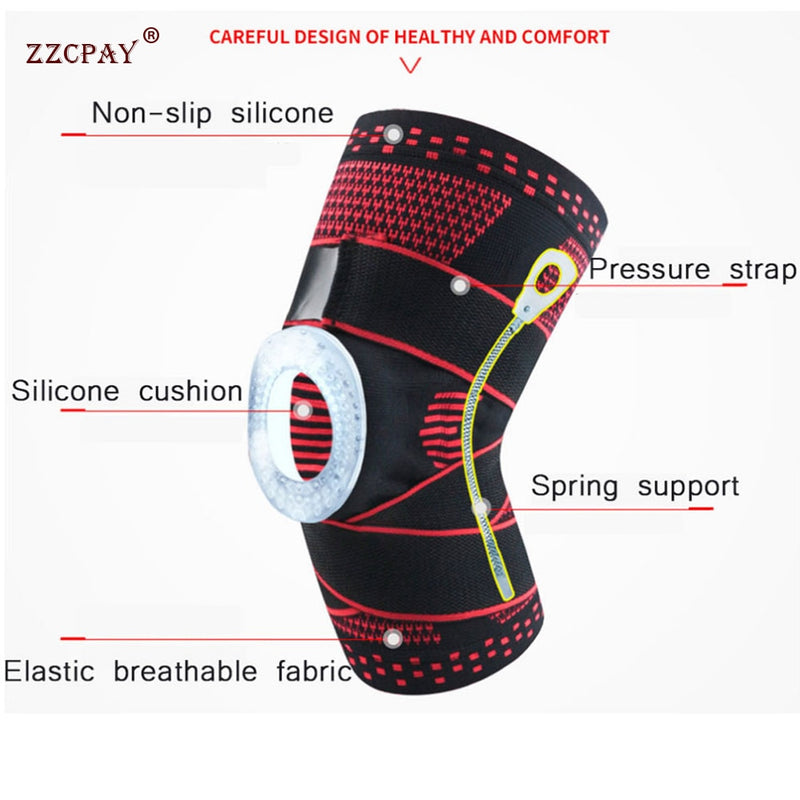 1PCS Knee Pads Compression Fitness Kneepad Running Basketball Knee Support Sports Brace Sleeve Volleyball Patella Protect Guard