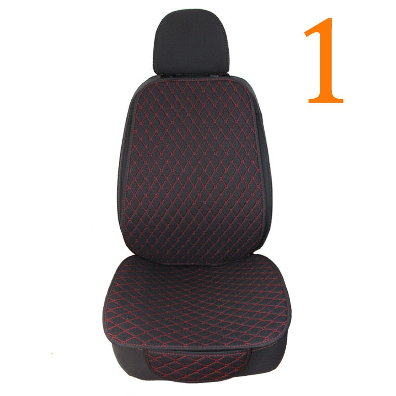 Summer Car Seat Cover Protector Auto Flax Front Back Rear Backrest Linen Seat Cushion Pad for Automotive Interior Truck Suv Van