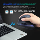 Lefon Vertical Wireless Mouse Game Rechargeable Ergonomic Mouse RGB Optical USB Mice For Windows Mac 2400 DPI 2.4G For PUBG LOL