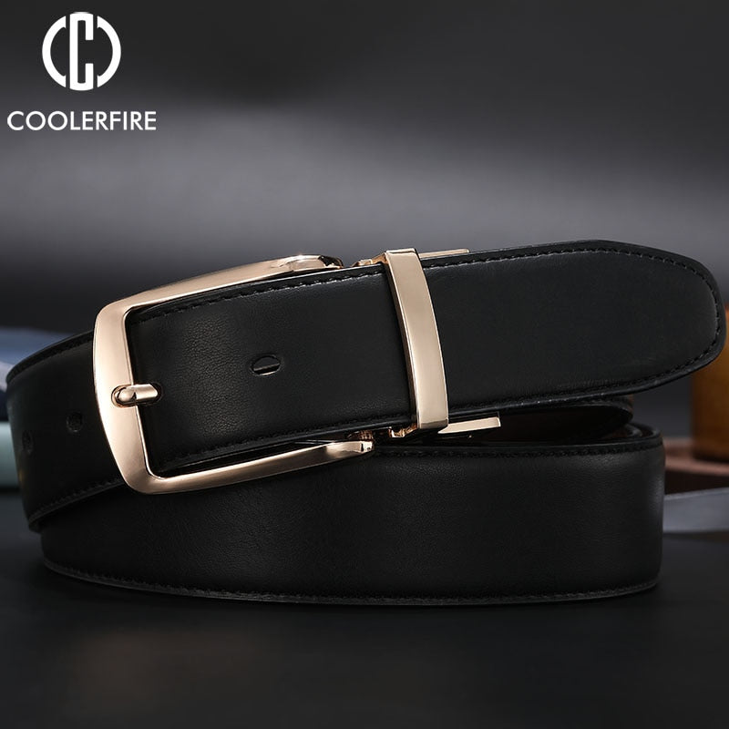 Men Dress Reversible Belts Casual High Quality Belt Genuine Leather Belt Male Vintage Luxury Black Brown