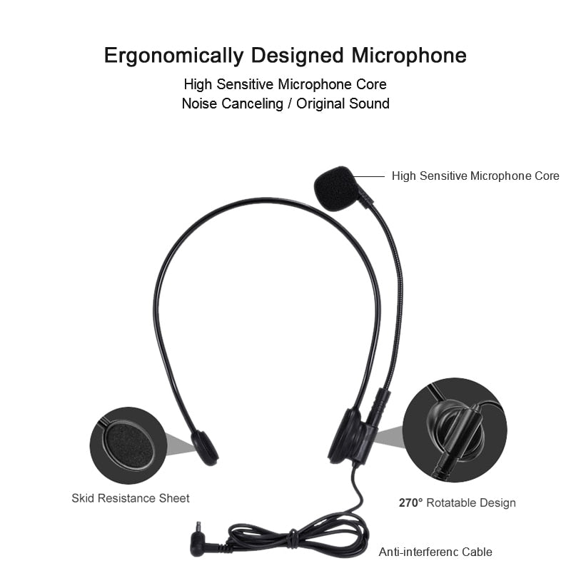 SHIDU 15 W Tragbarer Sprachverstärker Kabelgebundenes Mikrofon AUX-Aufnahme Persönlicher Audio-Bluetooth-Lautsprecher Für Lehrer Ausbilder S298