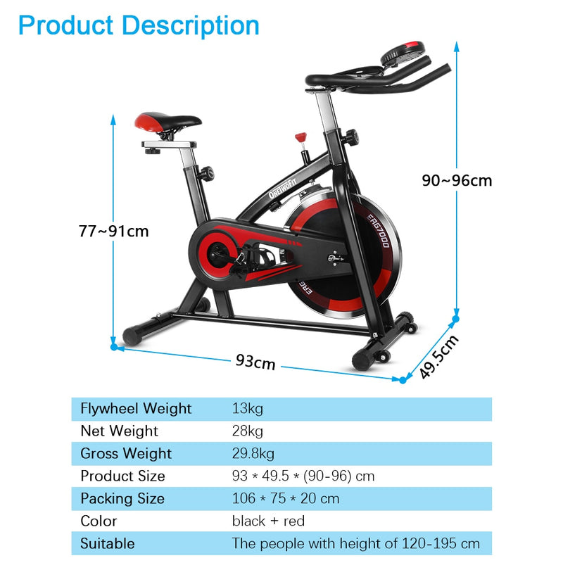 OneTwoFit bicicleta estática bicicleta de ejercicio apartamento Spinning bicicleta Cardio estático pedales entrenador en casa bicicleta equipo de Fitness 120KG