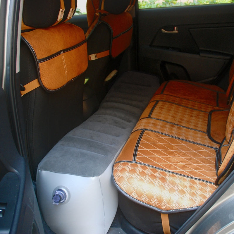 Colchón inflable para cama de coche de 130x27x33Cm, asiento trasero para acampar al aire libre, cojín duradero para coche, cama de aire de viaje, accesorios para coche