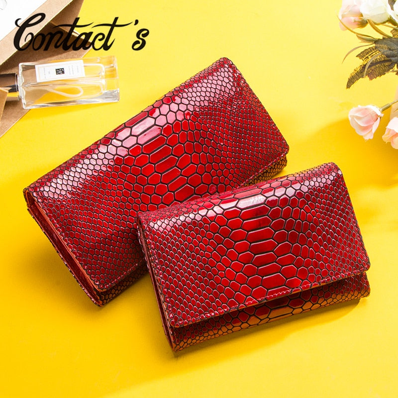 Luxury Brand Women Clutch Wallets Genuine Leather Snake Pattern Print Long Coin Purse Female Cell Phone Holder Bag Dollar Price