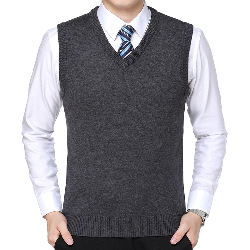 2022 High Quality New Autum Winter Fashion Brand Knit Sleeveless Vest Pullover Mens Casual Sweaters Designer Woolen Mans Clothes