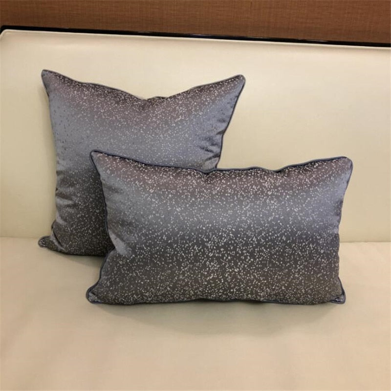 Fundas de cojín de sofá de lujo ligeras, fundas de almohada simples modernas de rejilla azul verde, fundas de almohada europeas de alta calidad, decoración de cama para el hogar