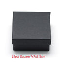 Quadratisch/Rechteck Schmuck Organizer Box für Ohrringe Halskette Armband Display Geschenkbox Halter Verpackung Kartons schwarz