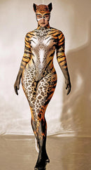 fashion Halloween Costumes Cosplay Stretch Jumpsuit club Party Role Play Dance Performance Stage 3D print Animal acting costume