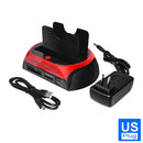 DeepFox USB2.0/Type C to 2.5 3.5 Inch Hard Drive Docking Station USB3.0 SATA IDE Dual Slots External SSD HDD Enclosure