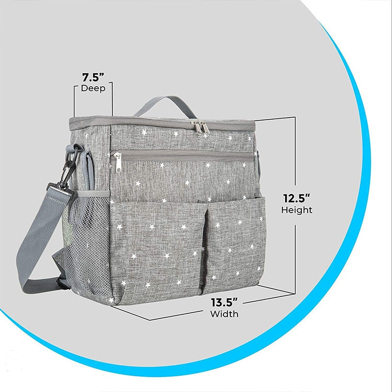 MOTOHOOD Baby Diaper Bags For Mom Backpack Fashion Star Maternity Bag Stroller Bag Multifunctional Nappy Bag For Mummy