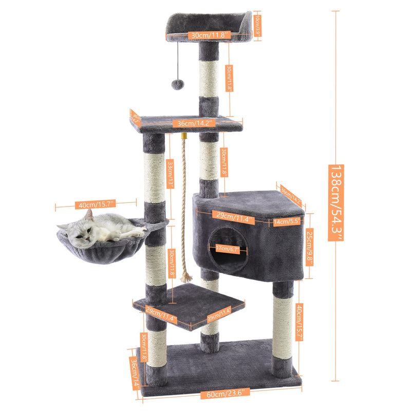 Árbol de gatos de madera para gatos, torre de juegos grande de varios pisos, rascador de Sisal, muebles para gatitos, centro de actividades, condominio, casa de juegos, juguete Dang