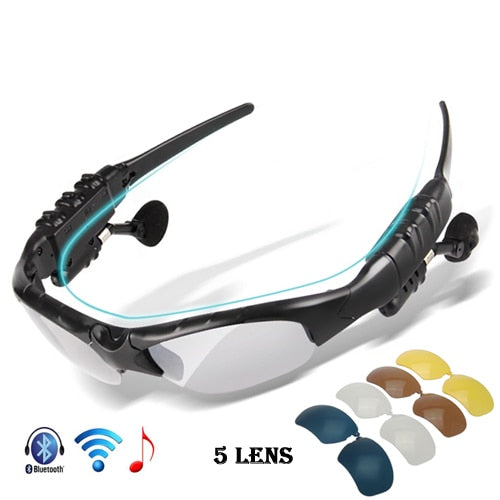 Gafas de ciclismo polarizadas VICTGOAL con Bluetooth para hombre, gafas de sol para motociclismo, teléfono MP3, bicicleta, deporte al aire libre, gafas para correr con 5 lentes