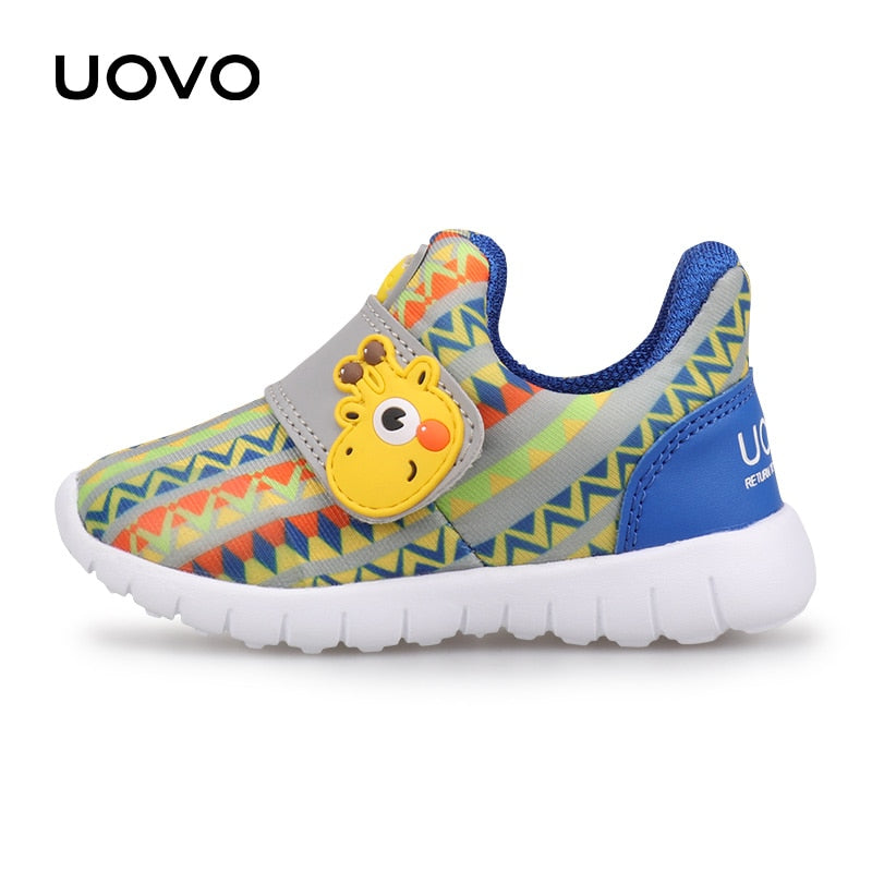 UOVO Baby Toddler Casual Shoes Boys Girls Spring Breathable Little Kids Footwear Hook-And-Loop Size