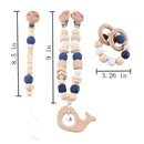 1 Juego de sonajeros para cochecito de bebé, cuna colgante de elefante de dibujos animados, Clip de madera para cochecito de bebé, campana colgante para cuna, juguetes para regalos de cumpleaños infantiles